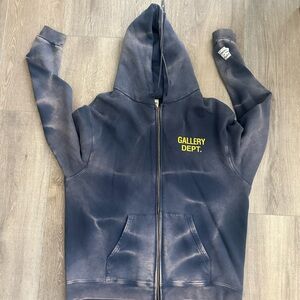 Galley Dept. Blue Tye Dyed Zip Hoodie